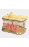 Lucky Charm Women's Beige Polyurethane Makeup Bag Lucky Charm Women's Beige Polyurethane Makeup Bag