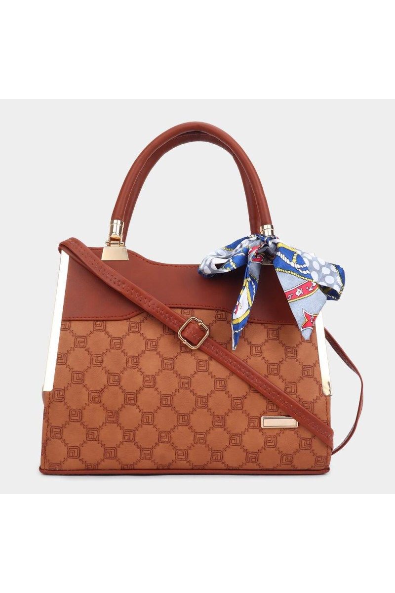 Lucky Charm                         Women's Brown Polyurethane Hand Bag