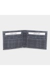 Black Tie                         Men's Blue Polyurethane Wallet
