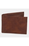 Black Tie                         Men's Brown Polyurethane Wallet