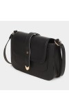 Lucky Charm                         Women's Black Polyurethane Sling Bag