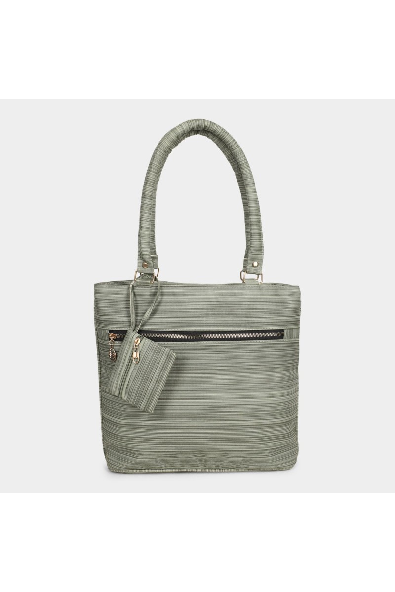 Lucky Charm                         Women's Olive Green Polyurethane Tote Bag