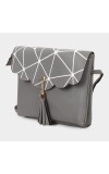 Lucky Charm Women's Grey Polyurethane Sling Bag Lucky Charm Women's Grey Polyurethane Sling Bag