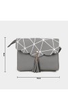 Lucky Charm Women's Grey Polyurethane Sling Bag Lucky Charm Women's Grey Polyurethane Sling Bag