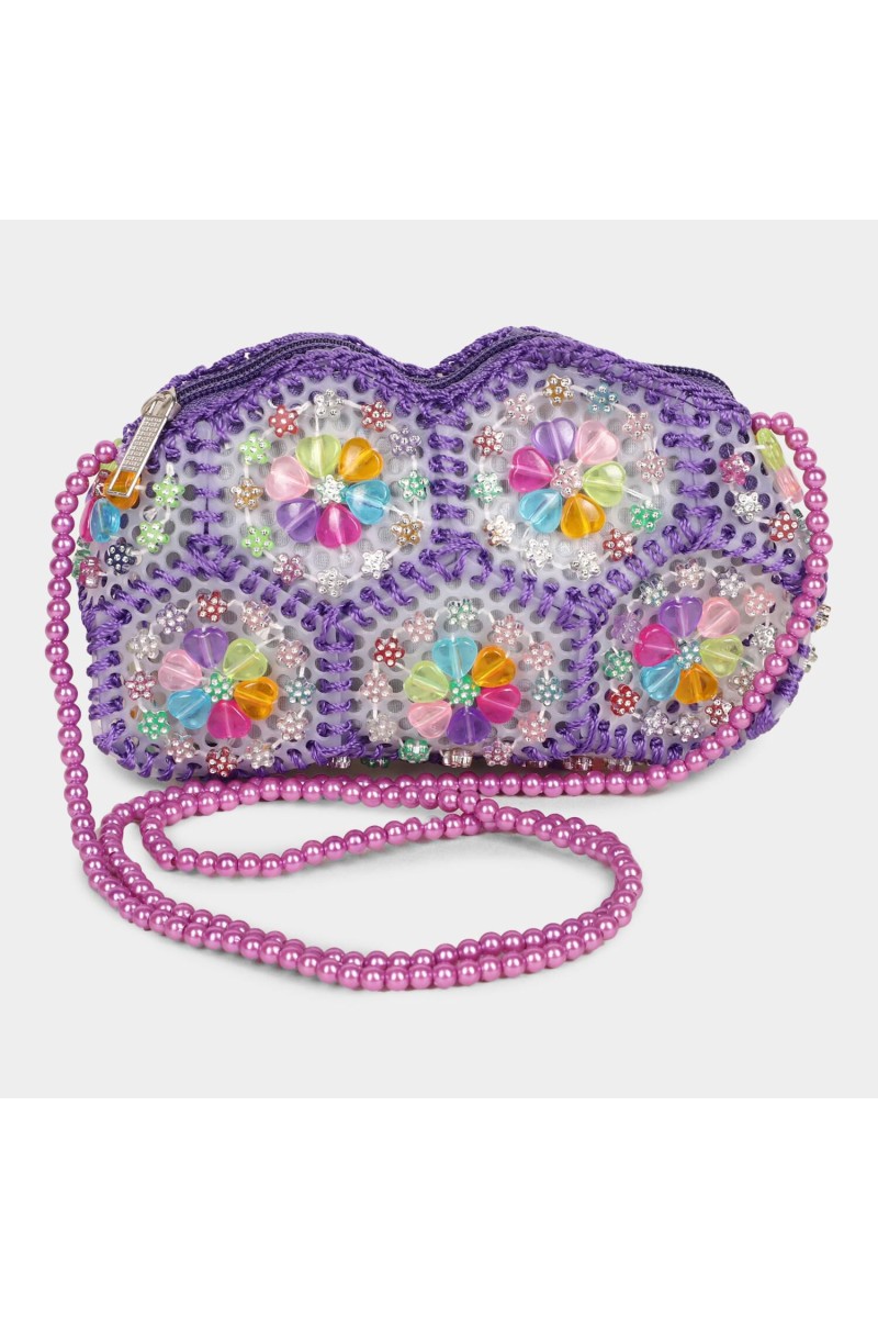 Lucky Charm                         Women's Purple Polyurethane Sling Bag