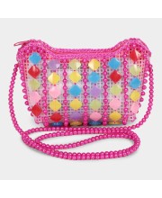 Lucky Charm                         Women's Pink Polyurethane Sling Bag