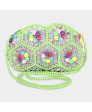 Lucky Charm                         Women's Green Polyurethane Sling Bag