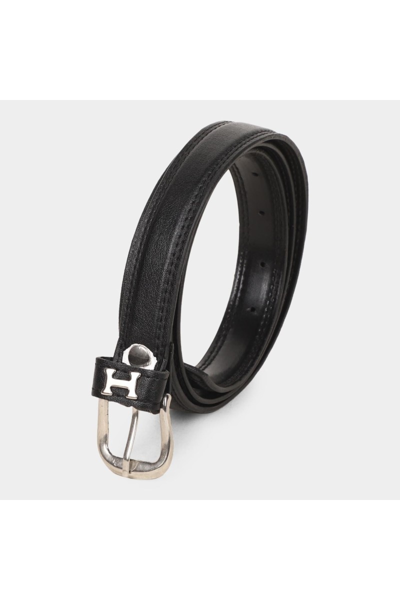 Lucky Charm                         Women's Black Polyurethane Belt
