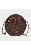 Lucky Charm                         Women's Brown Coconut Shell Sling Bag