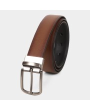 Black Tie                         Men's Brown Polyurethane Formal Belt