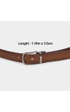 Black Tie                         Men's Brown Polyurethane Formal Belt