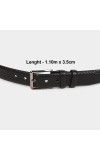 Black Tie                         Men's Black Polyurethane Formal Belt