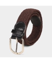 Black Tie                         Men's Brown Canvas Casual Belt