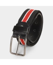 Black Tie                         Men's Black Canvas Casual Belt