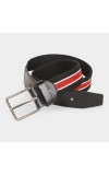 Black Tie                         Men's Black Canvas Casual Belt