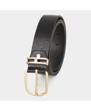 Black Tie                         Men's Black Polyurethane Casual Belt