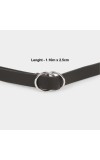 Lucky Charm                         Women's Black Polyurethane Belt
