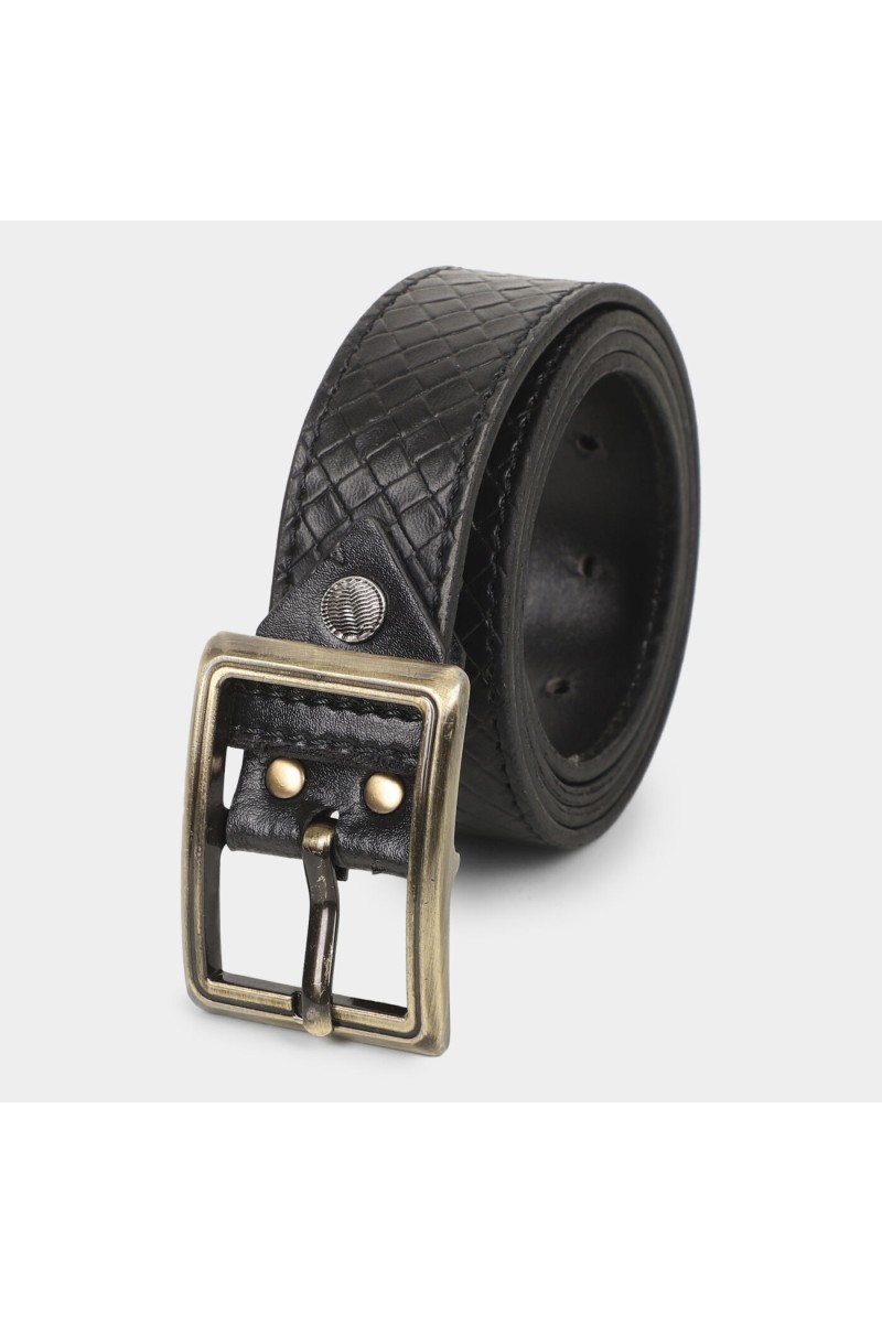 Black Tie                         Men's Black Casual Belt