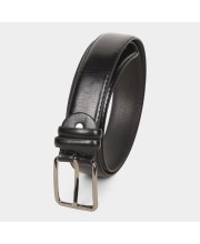 Black Tie                         Men's Black Polyurethane Casual Belt