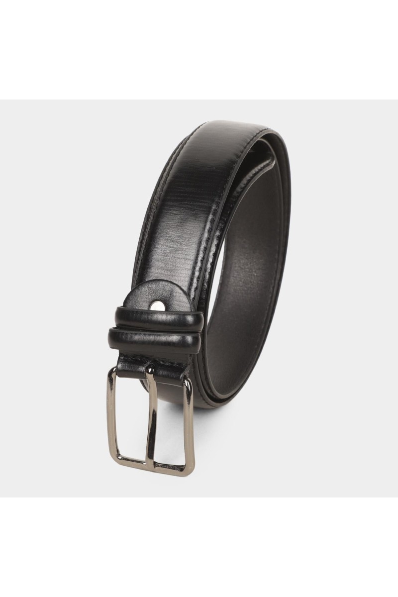 Black Tie                         Men's Black Polyurethane Casual Belt