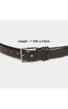 Black Tie Men's Black Polyurethane Casual Belt Black Tie Men's Black Polyurethane Casual Belt
