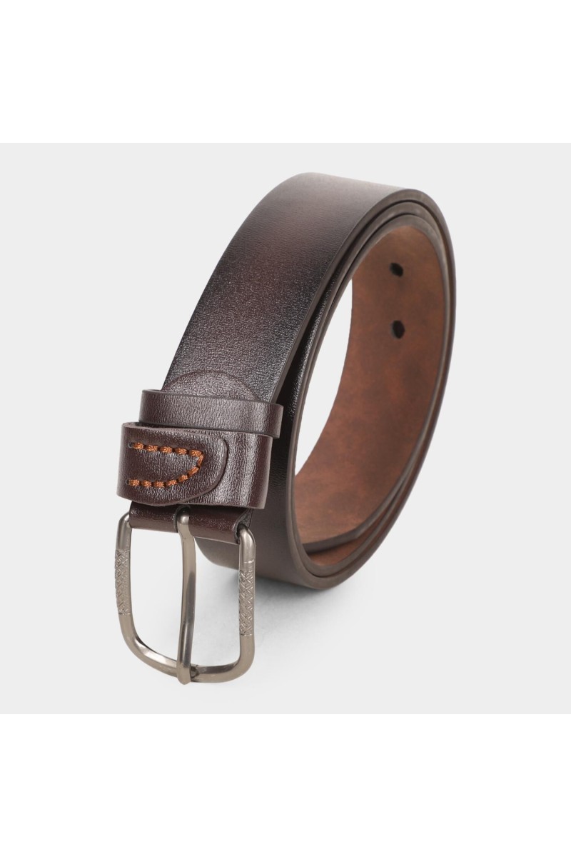 Black Tie                         Men's Brown Polyurethane Casual Belt