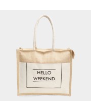 Brink                         Women's Beige Jute Tote Bag