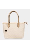 Lucky Charm                         Women's Beige Polyurethane Tote Bag