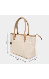 Lucky Charm                         Women's Beige Polyurethane Tote Bag