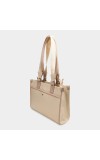 Lucky Charm                         Women's Beige Polyurethane Tote Bag