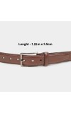 Black Tie                         Men's Brown Polyurethane Formal Belt