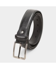 Black Tie                         Men's Black Polyurethane Formal Belt