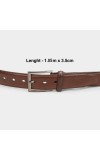 Black Tie                         Men's Brown Polyurethane Formal Belt