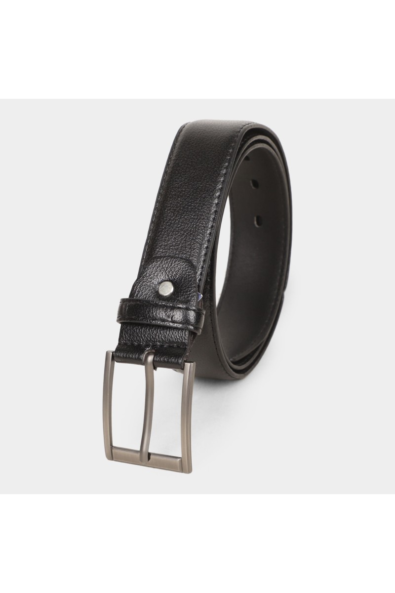Black Tie                         Men's Brown Polyurethane Formal Belt