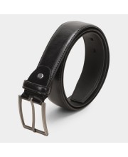 Black Tie                         Men's Black Polyurethane Formal Belt