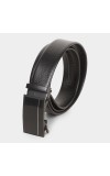 Black Tie                         Men's Black Polyurethane Formal Belt