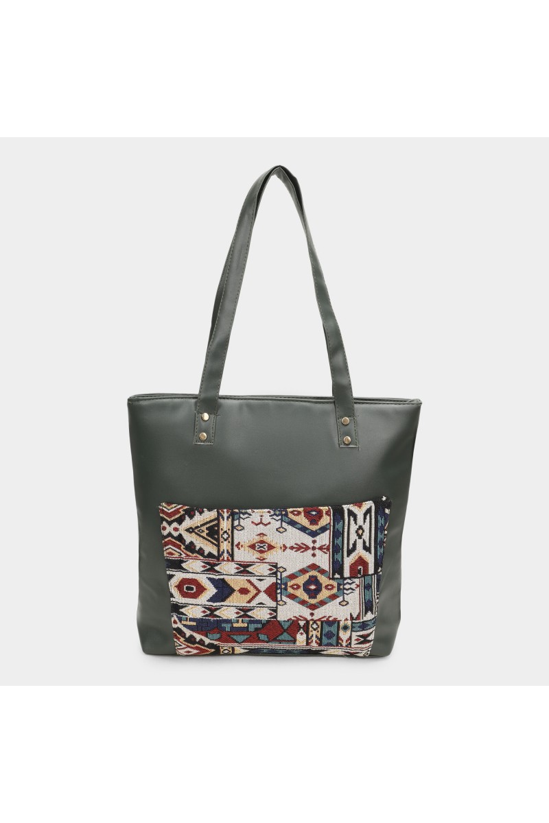 Brink                         Women's Green Polyurethane Tote Bag