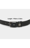Black Tie                         Men's Black Polyurethane Belt