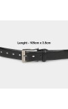 Black Tie                         Men's Black Polyurethane Belt