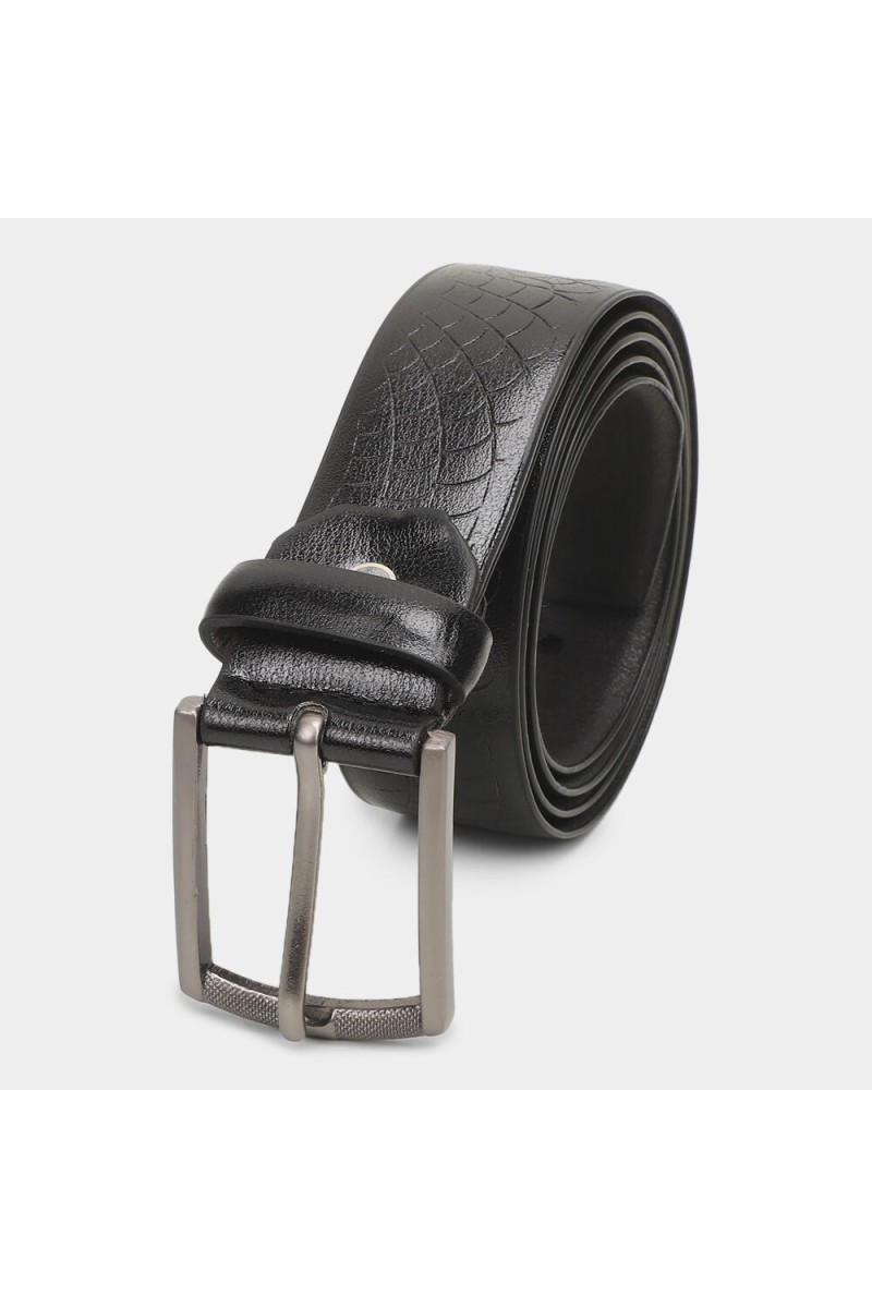 Black Tie                         Men's Tan Brown Polyurethane Belt