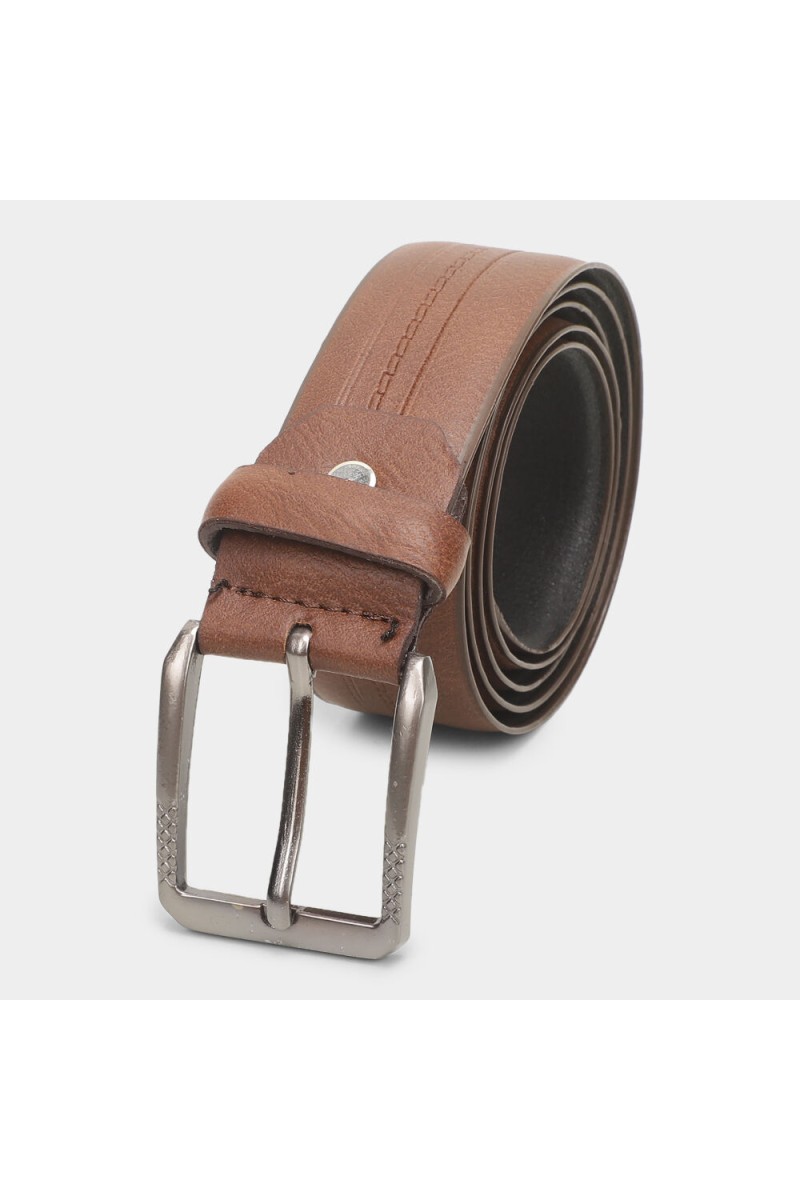Black Tie                         Men's Brown Polyurethane Belt