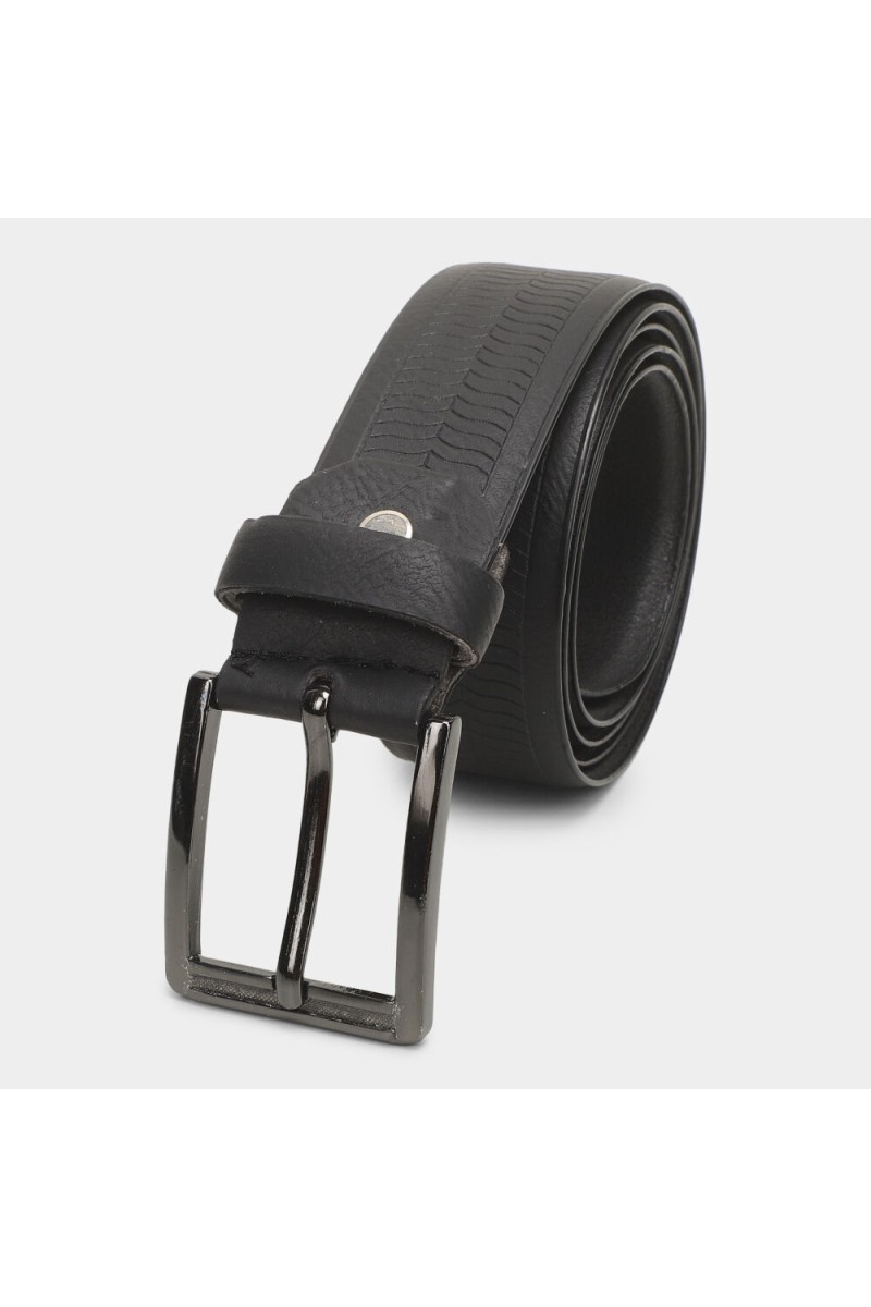 Black Tie                         Men's Brown Polyurethane Belt
