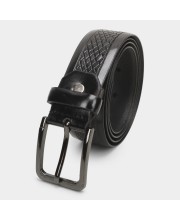 Black Tie                         Men's Black Polyurethane Belt
