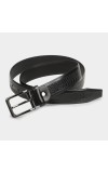Black Tie                         Men's Black Polyurethane Belt