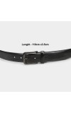 Black Tie                         Men's Black Polyurethane Belt