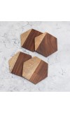 Handmade Wooden Coasters for Home Decor - Pack of 4