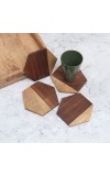 Handmade Wooden Coasters for Home Decor - Pack of 4