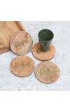 Beautiful Modern Brown Wooden Coasters - Pack of 4