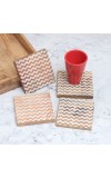 Adorable Pattern Wooden Coasters for Decor - Pack of 4