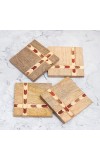 Modern Wooden Coasters for Decoration - Pack of 4
